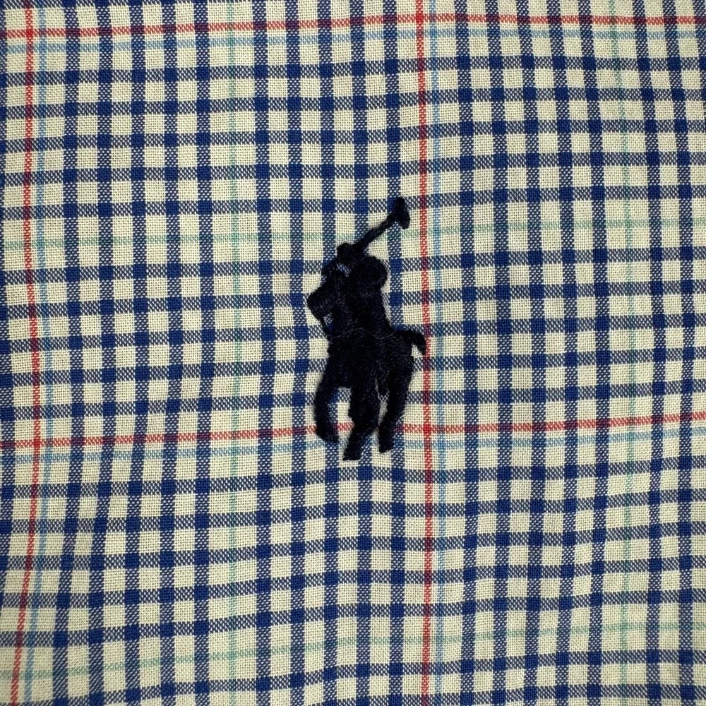 Ralph Lauren Button Down Shirt Check Cotton Boys Large L 14/16